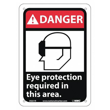 NMC Danger Eye Protection Required In This Area Sign DGA1R