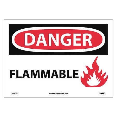 NMC Danger Flammable Sign, D531PB D531PB