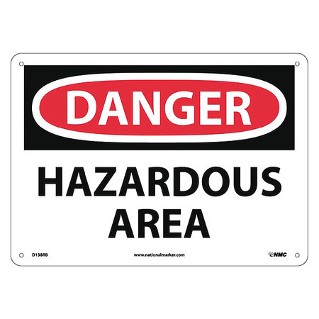 NMC Danger Hazardous Area Sign, D138RB D138RB