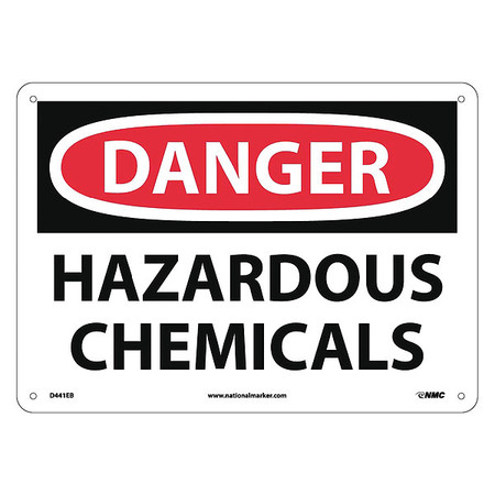 NMC Danger Hazardous Chemicals Sign, D441EB D441EB
