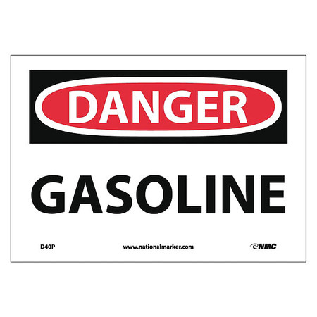 NMC Danger Gasoline Sign, D40P D40P