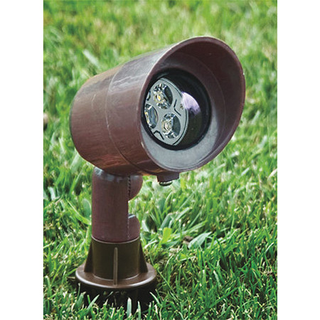 DABMAR LIGHTING Spotlight, Fiberglass, Hood, BZ FG132-LED3-BZ