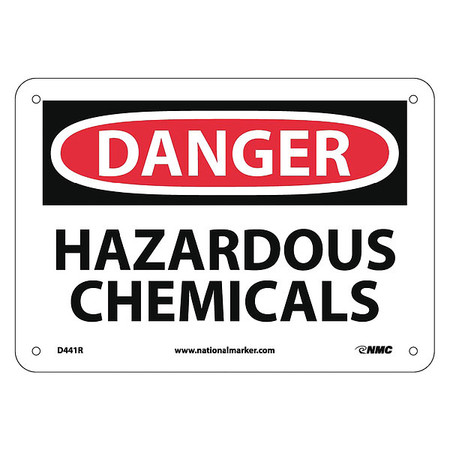 NMC Danger Hazardous Chemicals Sign, D441R D441R