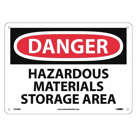 NMC Danger Hazardous Materials Storage Area Sign, D548RB D548RB