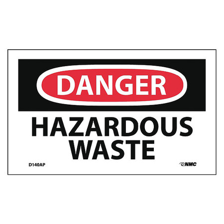 NMC Danger Hazardous Waste Label, Pk5 D140AP