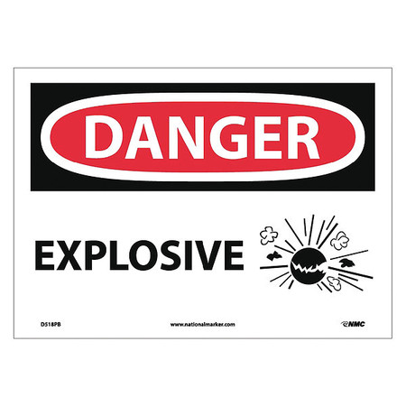 NMC Danger Explosive Sign, D518PB D518PB