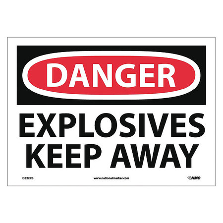 NMC Danger Explosives Keep Away Sign, D522PB D522PB