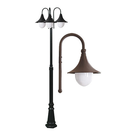 DABMAR LIGHTING Fixture, Post, 9903, BZ, Marquee, 3 Light GM9903-BZ