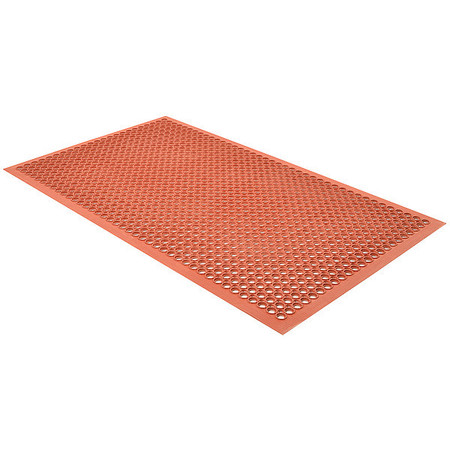 Notrax Drainage Holes Antifatigue Mat 3 Ft W x 5 Ft L, 1/2 In 562S0035RD