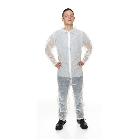 International Enviroguard Coverall, Ankle, L, White, PK25, L, 25 PK, White 2013