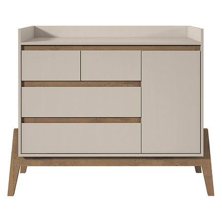 Manhattan Comfort Dresser, 4 Full Drawers, White, 49" W 350784