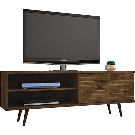 Manhattan Comfort TV Stand, Mid Century, Brown, 62.99" 201AMC9