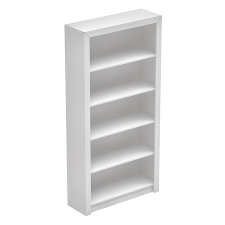MANHATTAN COMFORT Bookcase 1.0, 5 Shelves, White 27AMC6
