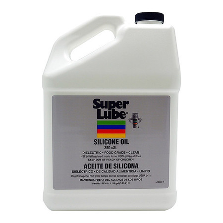 SUPER LUBE 1 gal Jug, Silicone Oil, 350 ISO Viscosity 56301