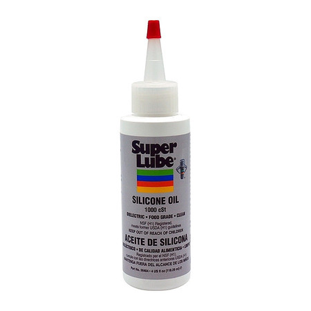 SUPER LUBE 4 oz Bottle, Silicone Oil, 1,000 ISO Viscosity 56404