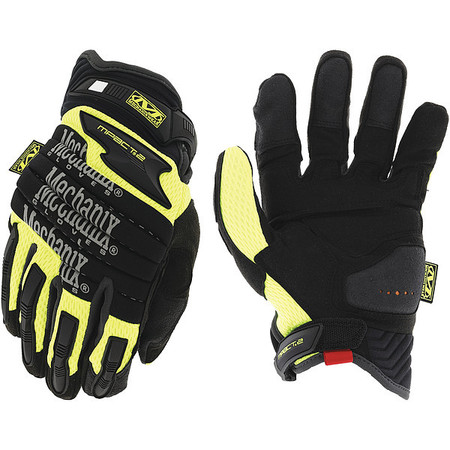 Mechanix Wear Hi-Vis Mechanics Gloves, M, Yellow, EVA Foam/TPR/Spandex SP2-91-009