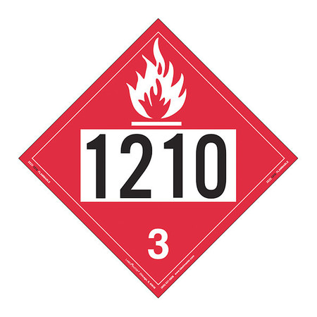 LABELMASTER Flammable Liquid, UN 1210, PK25 ZEZ21210