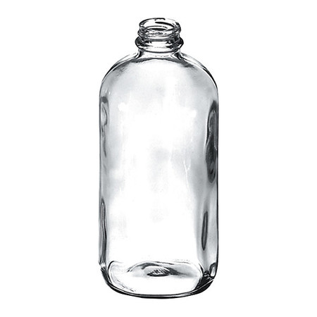 LABELMASTER Boston Round Bottle, 32 oz., PVC, Flint KG3250