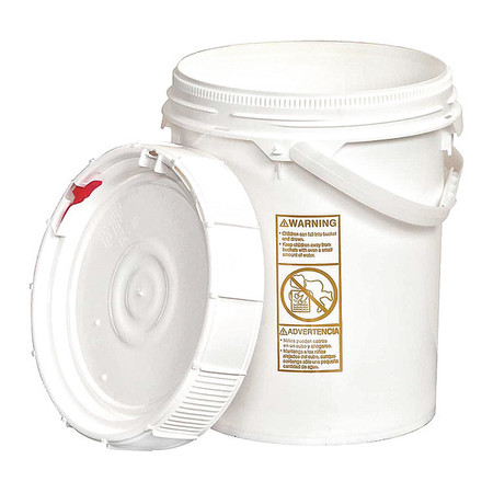 LABELMASTER Pail, Plastic with Screw-Top L KNG5GALSS