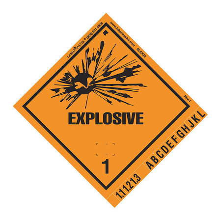 LABELMASTER Explosive 1 International, PK500 SLEX32