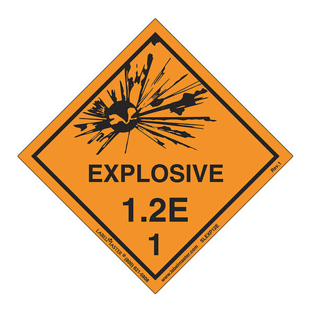 LABELMASTER Explosive 1.2 E Label, Vinyl, PK500 SLEXP12E