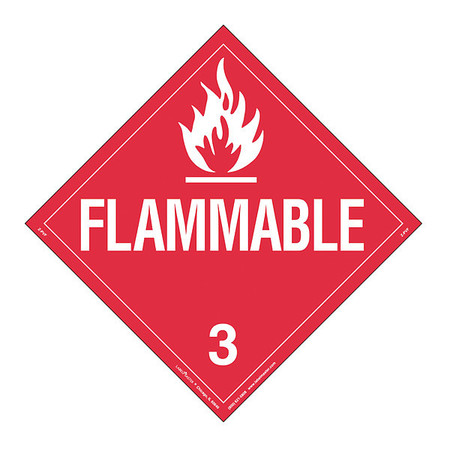 LABELMASTER Flammable Liquid Placard, Word, PK25 Z-PVF