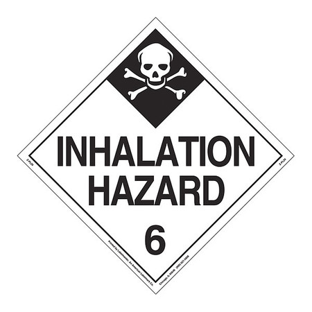 LABELMASTER Inhalation Hazard Placard, Tagboard, PK25 Z-PL29