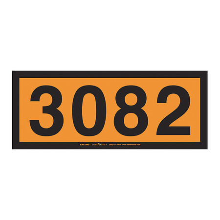 LABELMASTER UN3082 Orange Panel, E-Z, PK25 ZOPEZ3082