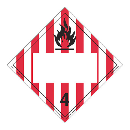 LABELMASTER Flammable Solid Placard, Blank, PK25 ZVP13