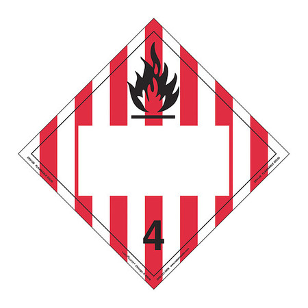LABELMASTER Flammable Solid Placard, PK25 ZRV13B
