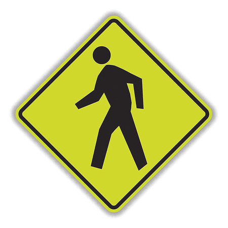 TAPCO Pedestrian Crossing Sign, 24" x 24", DG3 373-03671