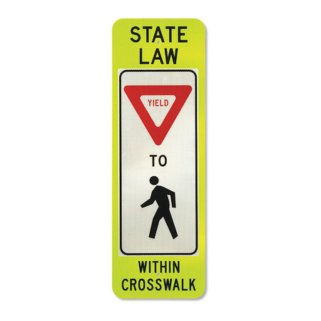 TAPCO State Law Yield To Pedestrian Sign 373-03140