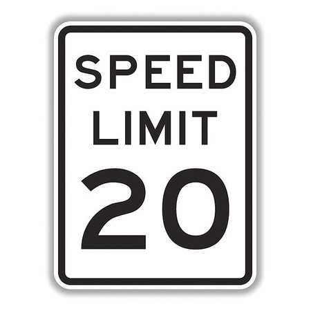 Tapco High Speed Limit 20 Sign, 18" x 24", HIP 373-04732