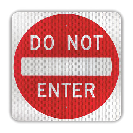 TAPCO Do Not Enter Sign, 24" x 24" x .080 HIP 373-05089