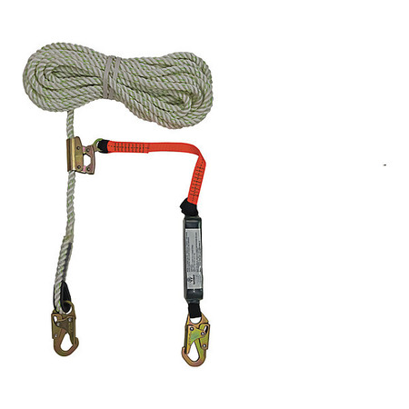 SAFEWAZE Rope Lifelin, 50 ft., Rope Grb, 3 ft. Lnyrd FS700-50GA-3E
