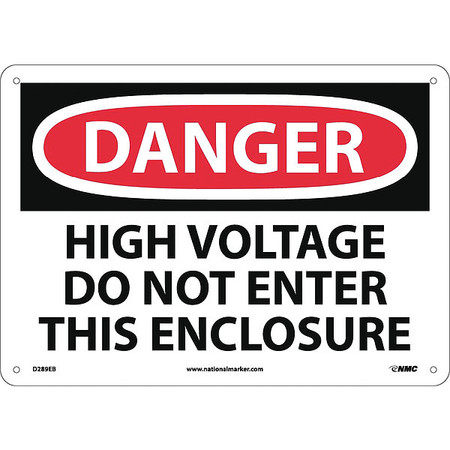 NMC Danger High Voltage Do Not Enter This Enclosure Sign D289EB