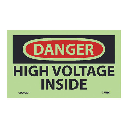 NMC Danger High Voltage Inside Label, Pk5 GD290AP