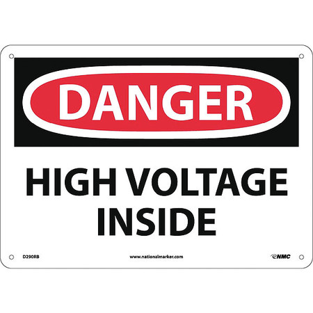 NMC Danger High Voltage Inside Sign D290RB