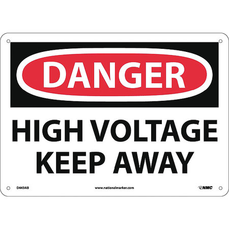 NMC Danger High Voltage Keep Away Sign D443AB