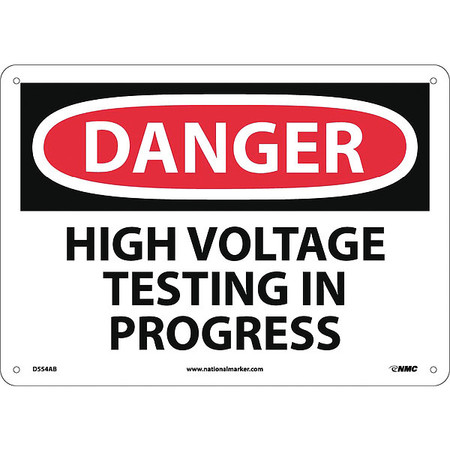 NMC Danger High Voltage Testing In Progress Sign D554AB