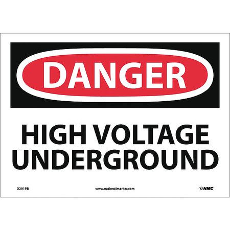 NMC Danger High Voltage Underground Sign D291PB
