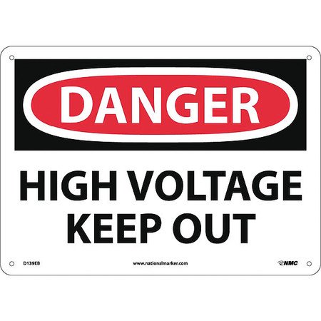 NMC Danger High Voltage Keep Out Sign D139EB