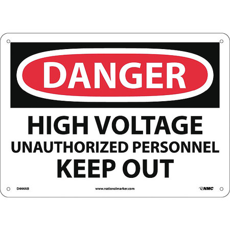 NMC Danger High Voltage Sign D444AB