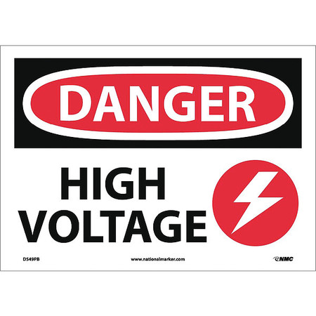 NMC Danger High Voltage Sign D549PB