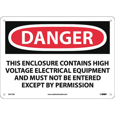 NMC Danger High Voltage Sign D617AB