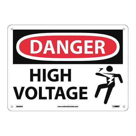 NMC Danger High Voltage Sign D668AB