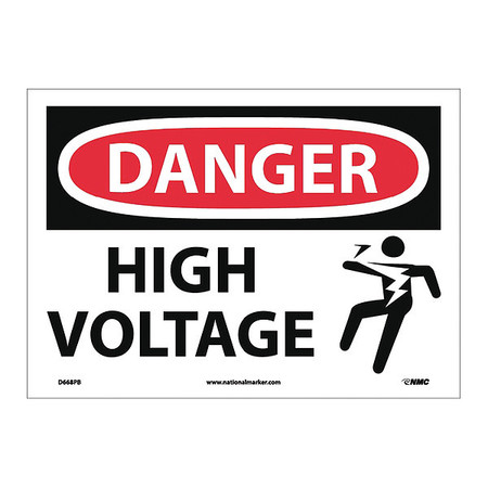 NMC Danger High Voltage Sign D668PB