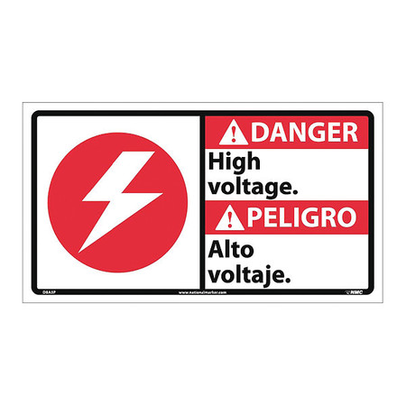 NMC Danger High Voltage Sign - Bilingual DBA3P