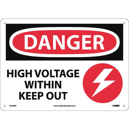 NMC Danger High Voltage Within Keep Out Sign D556AB