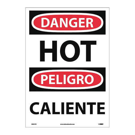 NMC Danger Hot Sign - Bilingual, ESD51PC ESD51PC